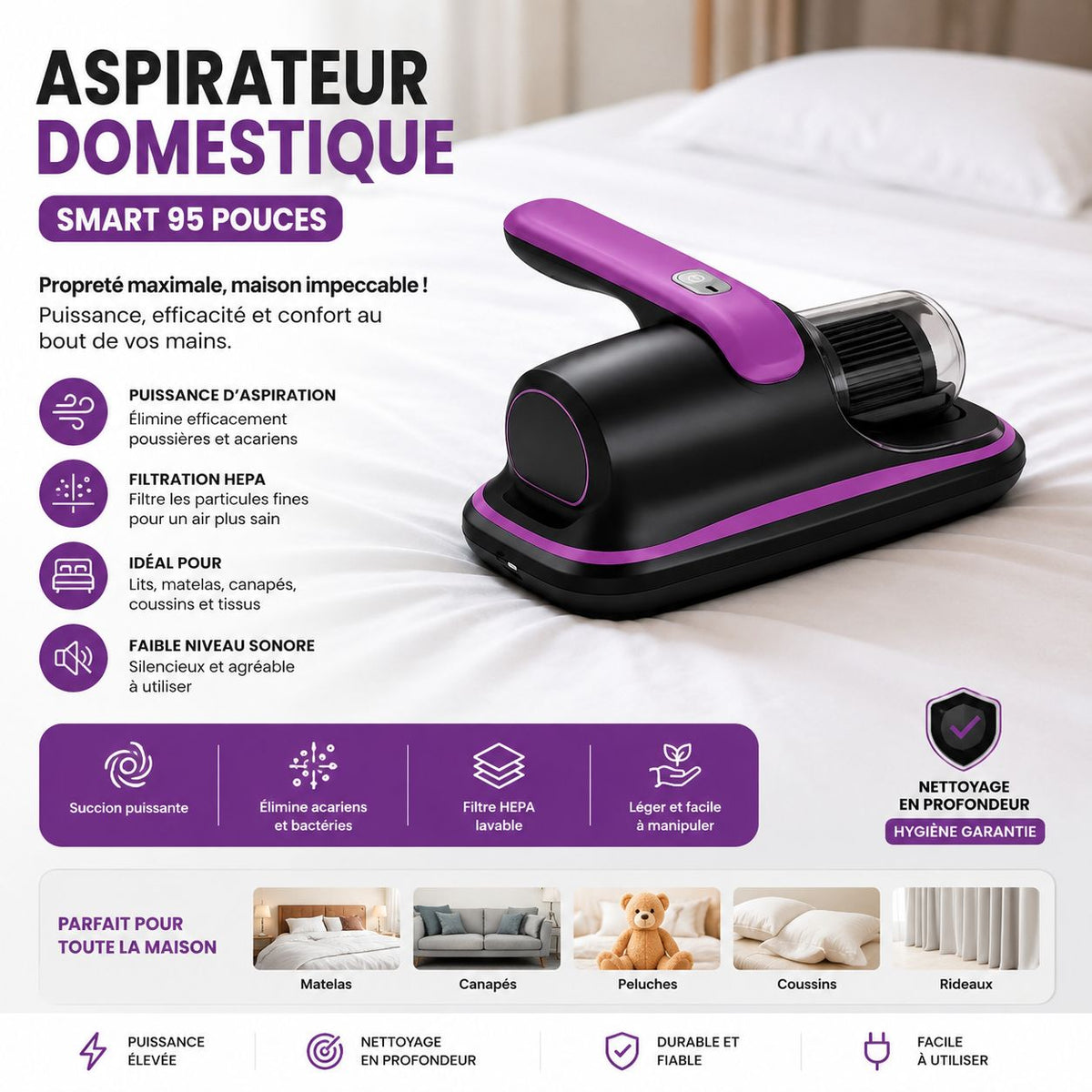 l'AcarClean Pro — double action, résultat radical
