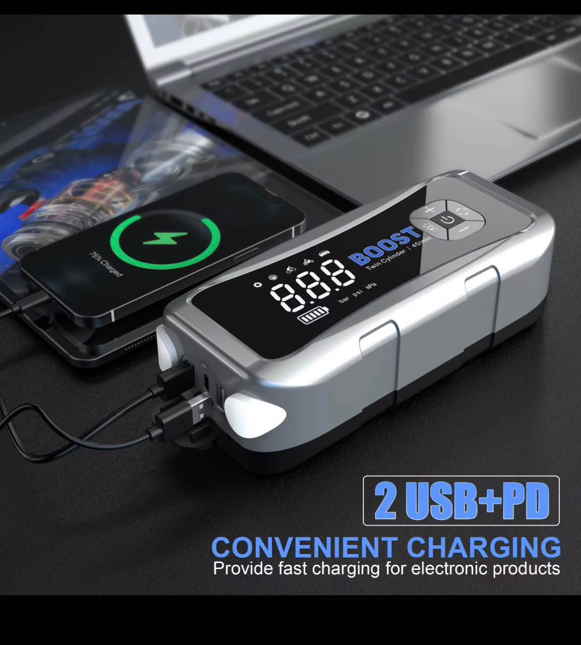 ✅compresseur d'air portable rechargeable
