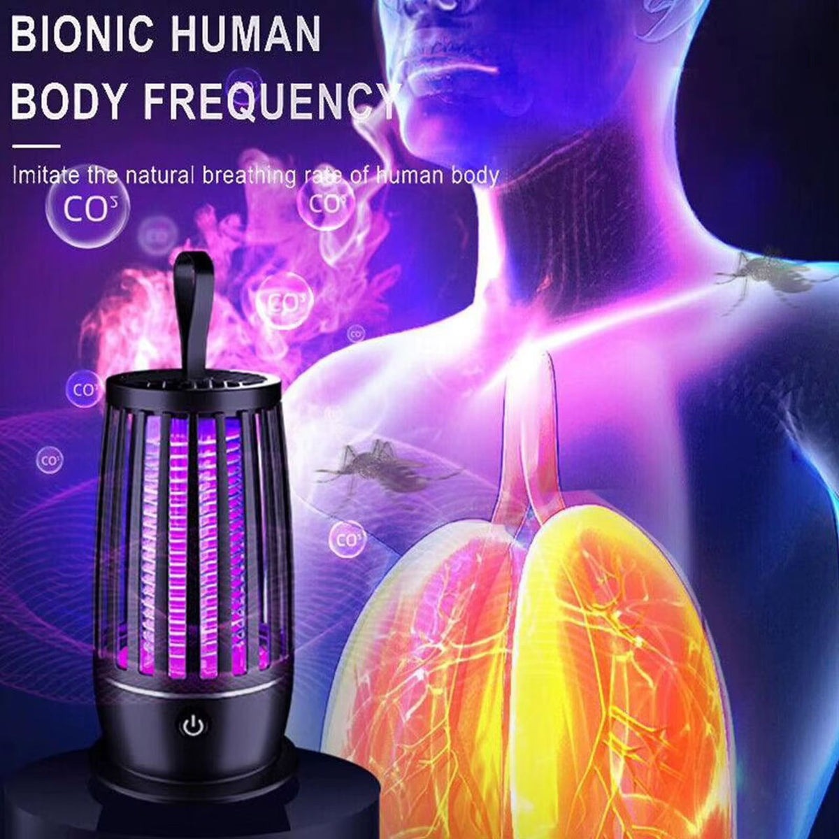 Lampe anti-moustiques électrique portatif rechargeable