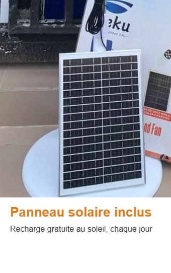 Panneau solaire inclus - recharge gratuite au soleil